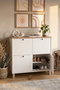 Hanah Home Nord - ND1-SW Armario para Zapatos Blanco y Roble